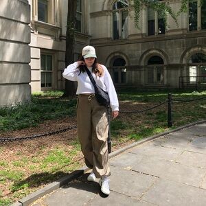 Motel Rocks Khaki Cargo Track Pants